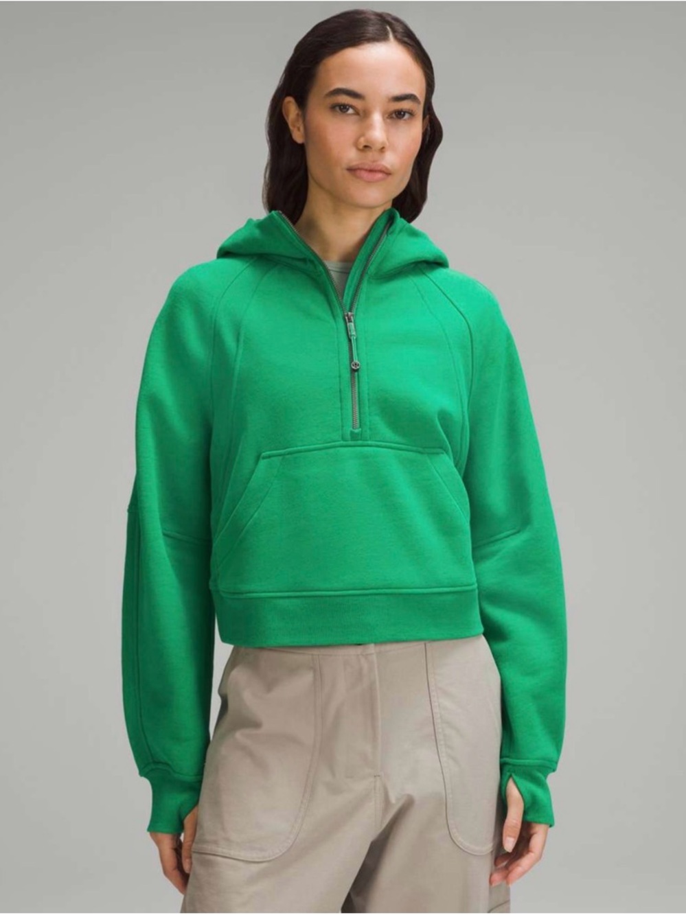 Lululemon Scuba Oversized Half-Zip Hoodie XS/S Bright green